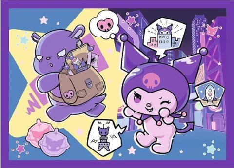Puzzle 4w1 Dzień Kuromi Hello Kitty Trefl