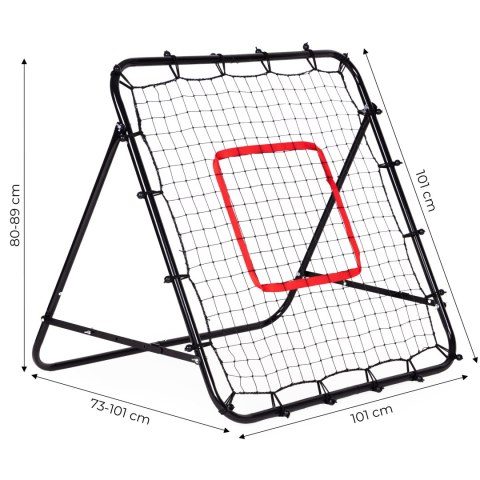 Rebounder do piłki nożnej trenażer piłkarski bramka do odbijania piłki 100x100 cm MultiGarden