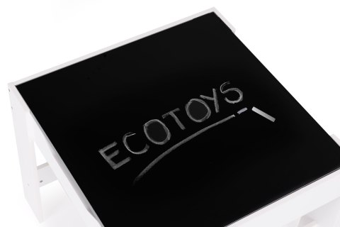 Zestaw mebli dla dzieci stolik + 2 krzesła tablica kredowa ECOTOYS