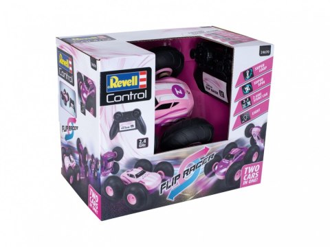 Pojazd zdalnie sterowany RC Stunt Car Flip Racer - różowy Revell RC