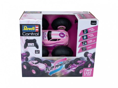 Pojazd zdalnie sterowany RC Stunt Car Flip Racer - różowy Revell RC