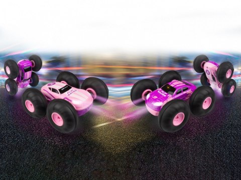 Pojazd zdalnie sterowany RC Stunt Car Flip Racer - różowy Revell RC
