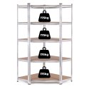 Regał magazynowy narożny 180x90x40 cm stal galwanizowana 5 półek 875 kg ModernHome