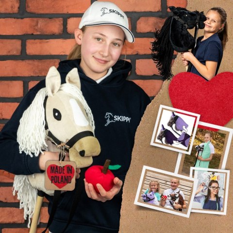 Skippi Hobby Horse z kantarem - Almond - A3 HH - prezent na dzień dziecka