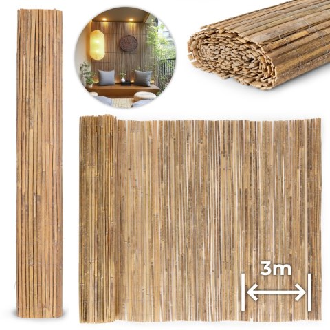 Dwustronna mata bambusowa 150x300 cm na balkon taras ogrodzenie naturalna MultiGarden
