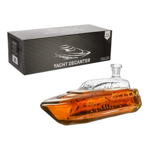 Karafka Yacht 1L - akcesoria do whisky - w kształcie luksusowego jacht -u