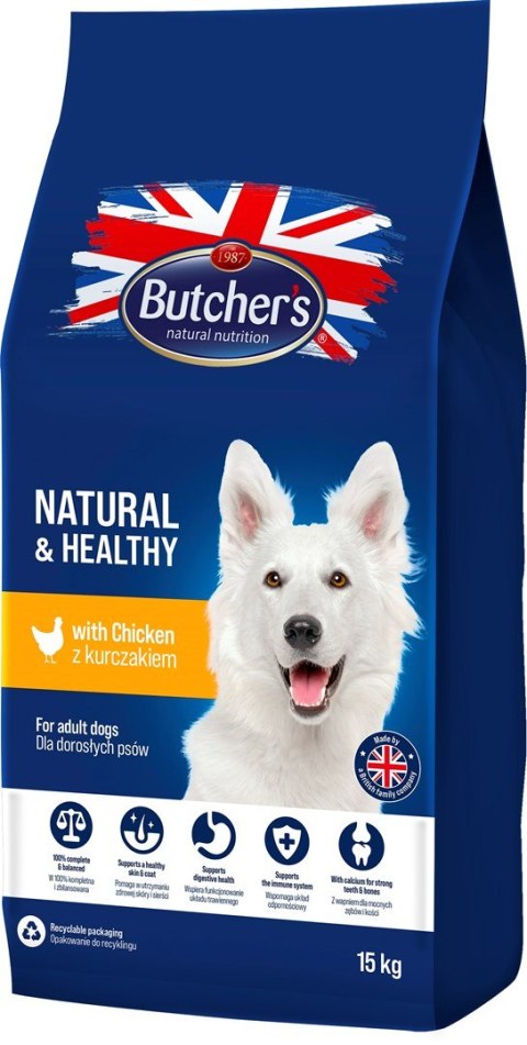 BUTCHER'S z kurczakiem 15kg - sucha karma dla psa (WYPRZEDAŻ)