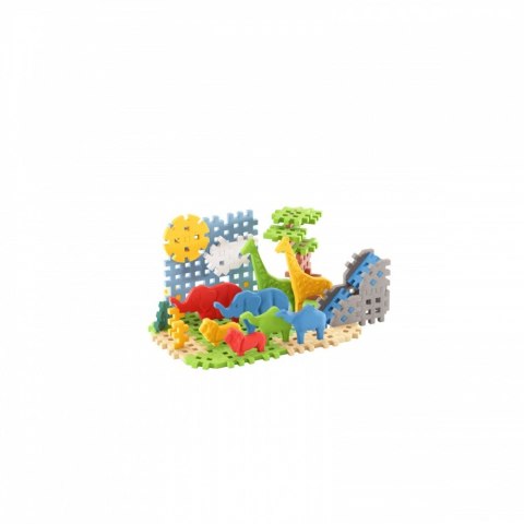 Klocki Mini Waffle - Animals Savanna 50 elementów Marioinex