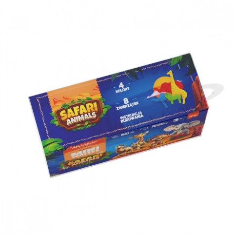 Klocki Mini Waffle - Zwierzęta Safari 50 elementów Marioinex