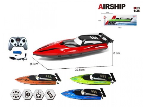 Motorówka 2,4 G, R/C ładowarka USB, świecąca Madej