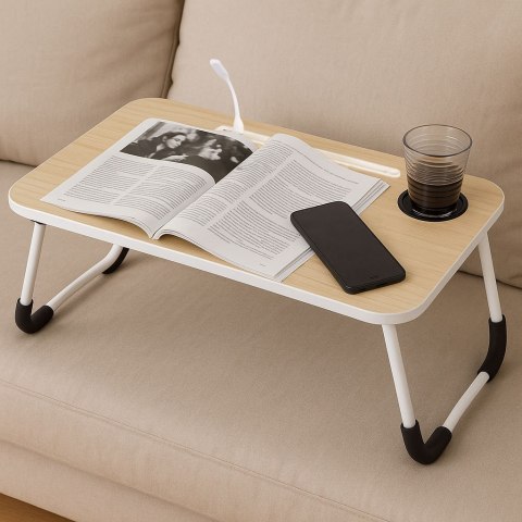 Podstawka pod laptopa składana taca 60x40 cm lampka wiatrak ModernHome