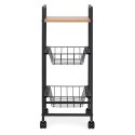 Regał mobilny szafka z 2 koszami i półką organizer na kółkach ModernHome