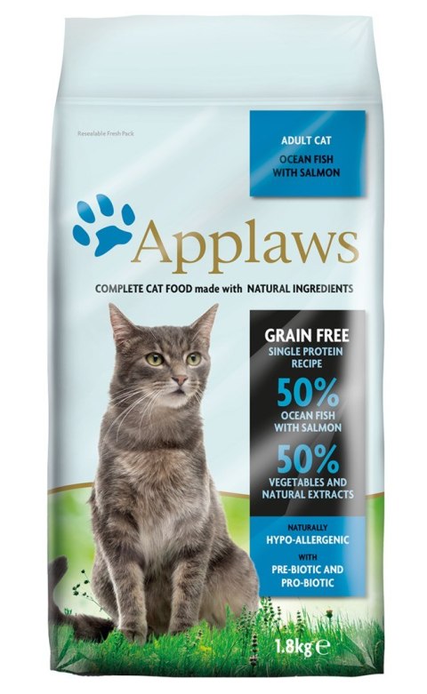 APPLAWS CAT Ryby oceaniczne i łosoś - sucha karma dla kota - 6kg (WYPRZEDAŻ)