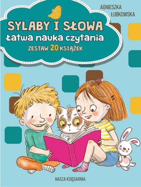 Książeczki Sylaby i słowa. Łatwa nauka czytania - zestaw 20 książek Nasza księgarnia