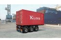 Model plastikowy Tecnokar 20 container trailer Italeri