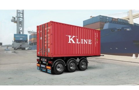 Model plastikowy Tecnokar 20 container trailer Italeri