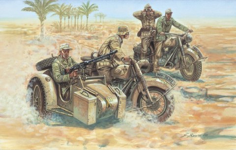 Model plastikowy WWII German Motorcycles Italeri