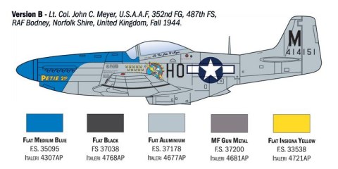 Model plastikowy P-51D Mustang Aces 1/72 Italeri