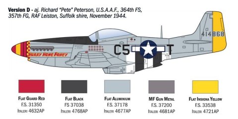 Model plastikowy P-51D Mustang Aces 1/72 Italeri