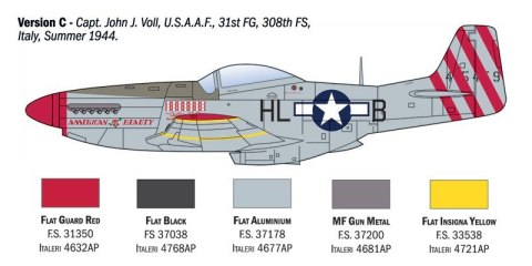 Model plastikowy P-51D Mustang Aces 1/72 Italeri
