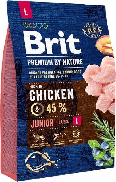 BRIT Premium By Nature Junior L - sucha karma dla szczeniąt dużych ras - 3 kg (WYPRZEDAŻ)