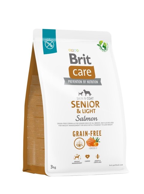 Brit Care Dog Grain-Free Senior&Light Salmon 3kg (WYPRZEDAŻ)