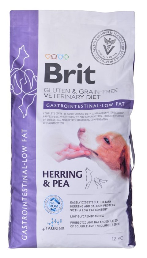 Brit Grain Free VET Diets Dog Gastrointestinal-Low Fat 12 kg (WYPRZEDAŻ)