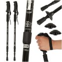 Kijki kije trekkingowe do nordic walking składane 2 sztuki czarne