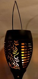 LAMPA SOLARNA WBIJANA DO OGRODU RUCHOMY PŁOMIEŃ 50 cm 1 szt.