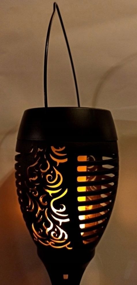 LAMPA SOLARNA WBIJANA DO OGRODU RUCHOMY PŁOMIEŃ 50 cm 1 szt.
