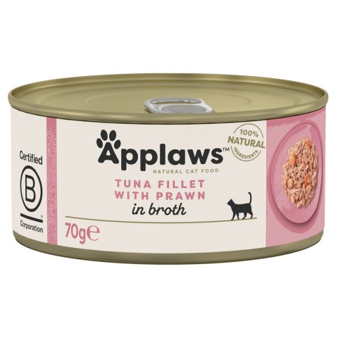 Applaws Cat Tin Tuna Fillet with Prawn 6x70g