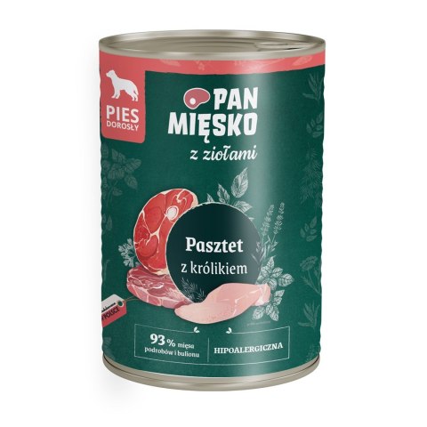 Pan Mięsko Pasztet z królikiem i ziołami karma mokra dla psa 400g