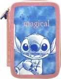 Piórnik dwukomorowy Stitch z wyposażeniem Kids Euroswan
