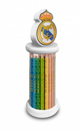 Zestaw 12 kredek w opakowaniu z toperem Real Madryt Kids Euroswan