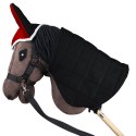 Zestaw Skippi - Hobby Horse Gniady - Derka i nauszniki - czerwona i czarna