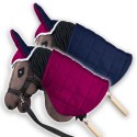 Zestaw Skippi - Hobby Horse Gniady - Derka i nauszniki - fuksja i granat