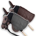 Zestaw Skippi - Hobby Horse Gniady - Derka i nauszniki - szary i brąz