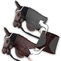 Zestaw Skippi - Hobby Horse Gniady - Derka szary i brąz - Kantar c-zielony