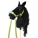Zestaw Skippi - Hobby Horse czarny i dodatkowy kantar - jasny zielony