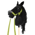 Zestaw Skippi - Hobby Horse czarny i dodatkowy kantar - jasny zielony
