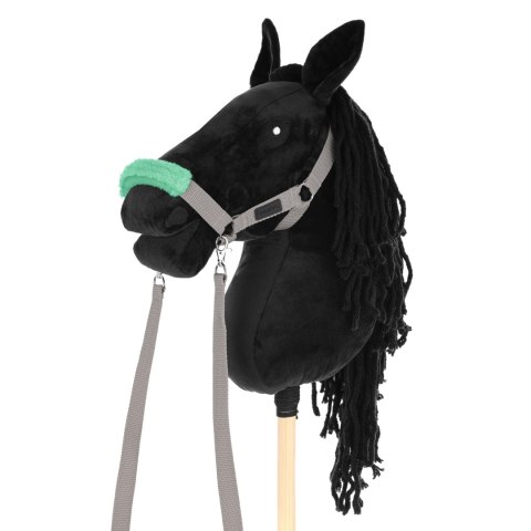 Zestaw Skippi - Hobby Horse czarny i dodatkowy kantar - szary