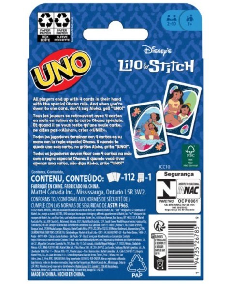 Gra UNO Lilo i Stitch Mattel