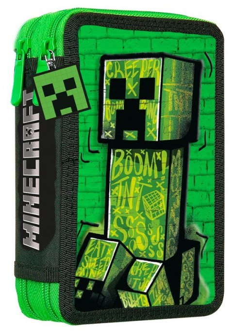 Piórnik dwukomorowy z wyposażeniem Minecraft Kids Euroswan