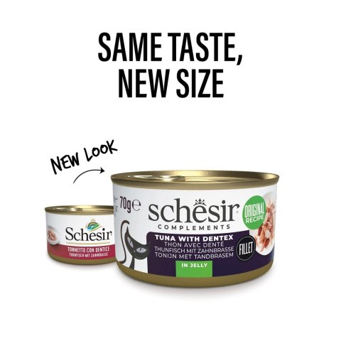 SCHESIR dla kotów Oceanic Adult w Galarecie Tuńczyk z Dentykiem 85g
