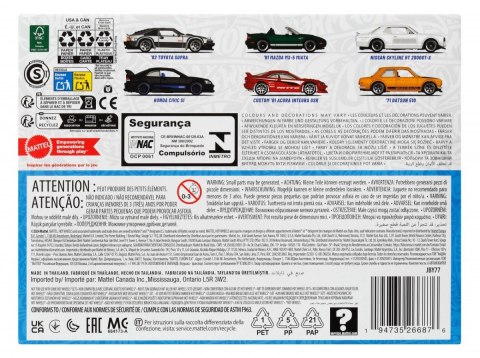 Samochody Streets of Japan 1:64 6-pak Hot Wheels