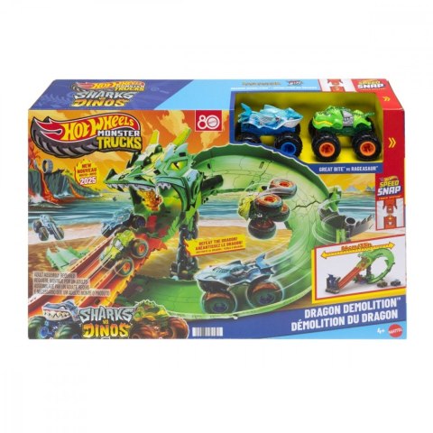 Tor samochodowy Monster Trucks Smoczy Wyścig zestaw Hot Wheels