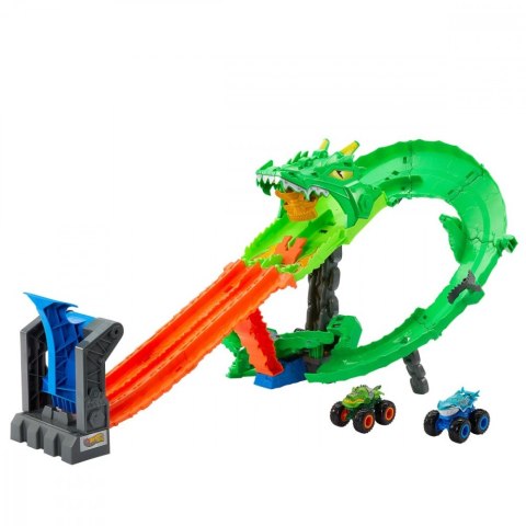 Tor samochodowy Monster Trucks Smoczy Wyścig zestaw Hot Wheels