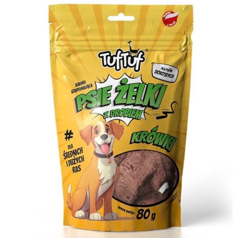 Tuf Tuf Psie żelki - krówki drobiowe 80g