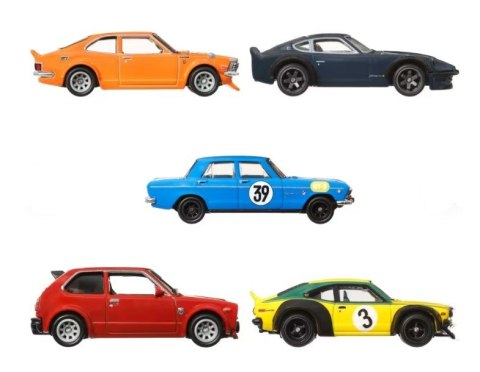 Zestaw 5 metalowych pojazdów Premium Car Japonia Hot Wheels