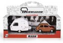 Zestaw Fiat 126p + przyczepa Niewiadów kemping, brązowy Daffi